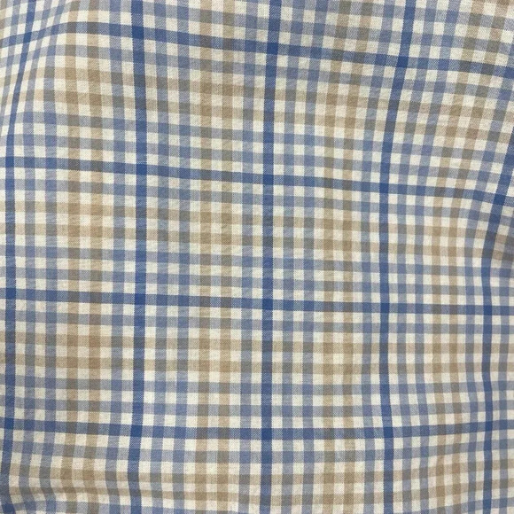 Jack Maverick Soft Blue Plaid Long Sleeve Men’s‎ Dress Shirt Button Size L Large - Picture 5 of 13